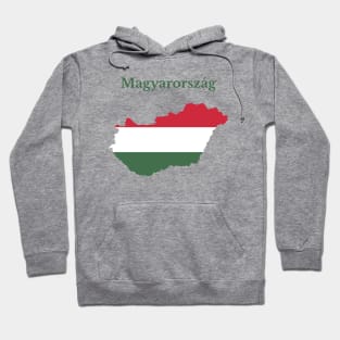 Hungary Map Flag Design. Hoodie